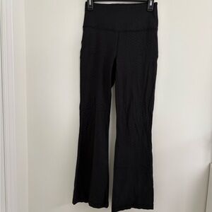 Lululemon Black Flare Patterned Leggings